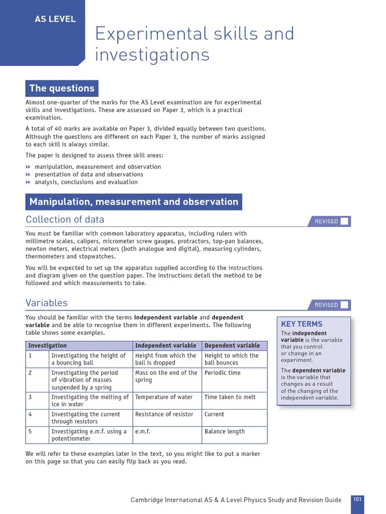 9702 Physics Paper 3 Notes | PDF | Significant Figures | Uncertainty
