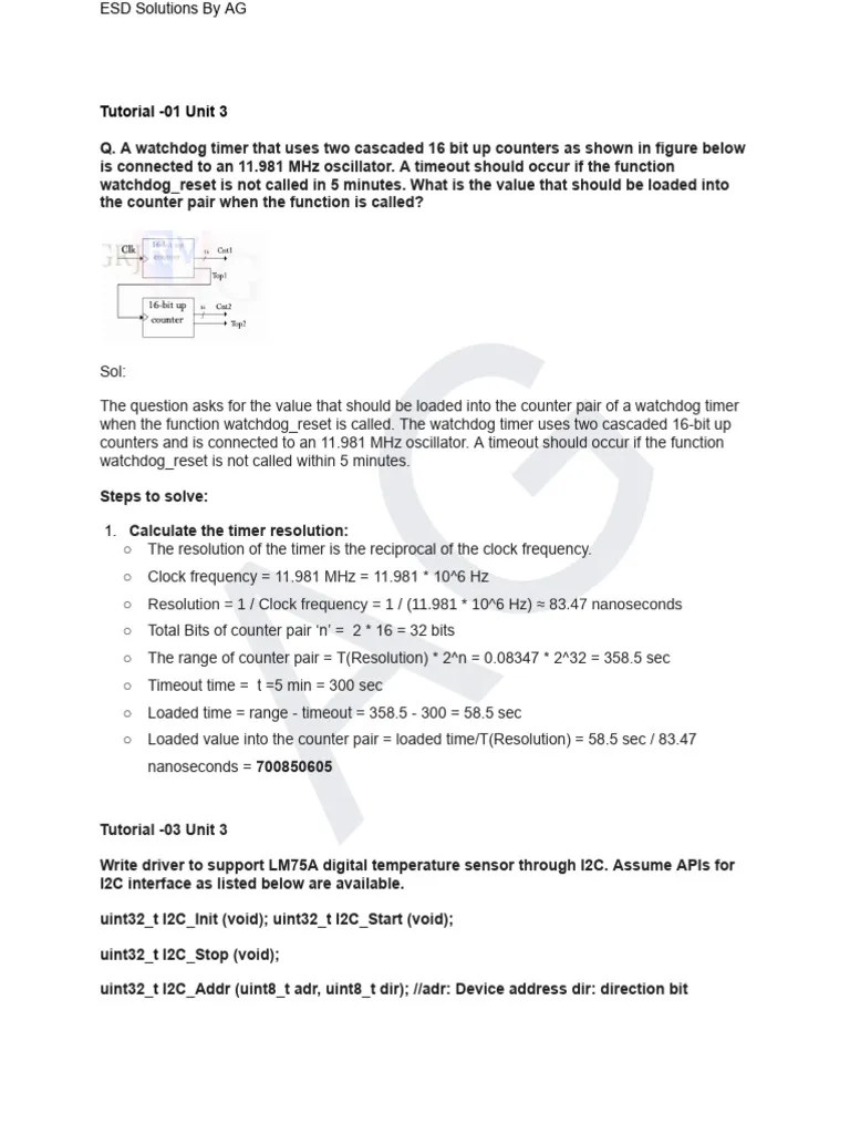 Embedded Tutorial Solutions-1 | PDF | Pointer (Computer Programming ...