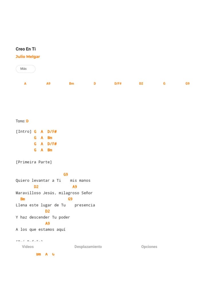 Creo En Ti - Julio Melgar - Cifra Club | PDF