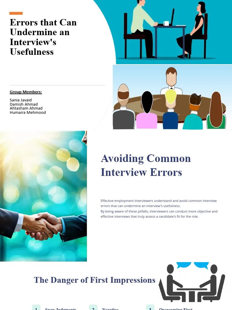 Avoiding Common Interview Errors | Download Free PDF | Bias | Nonverbal ...