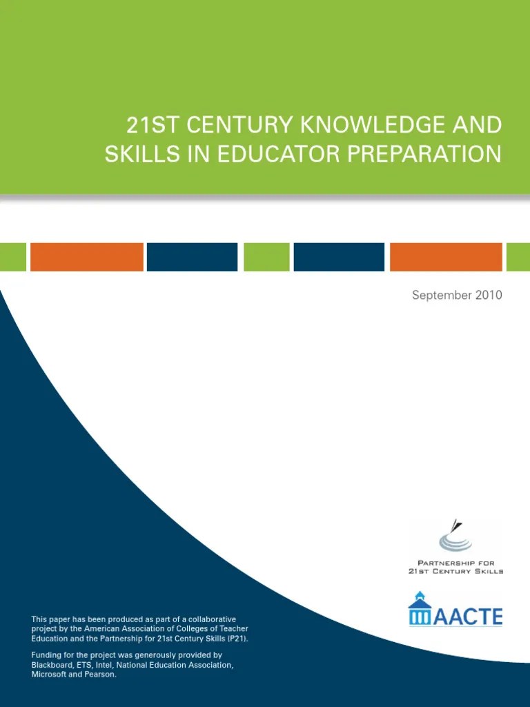 21st Century Knowledge And Skills | PDF | Curriculum | Educational ...