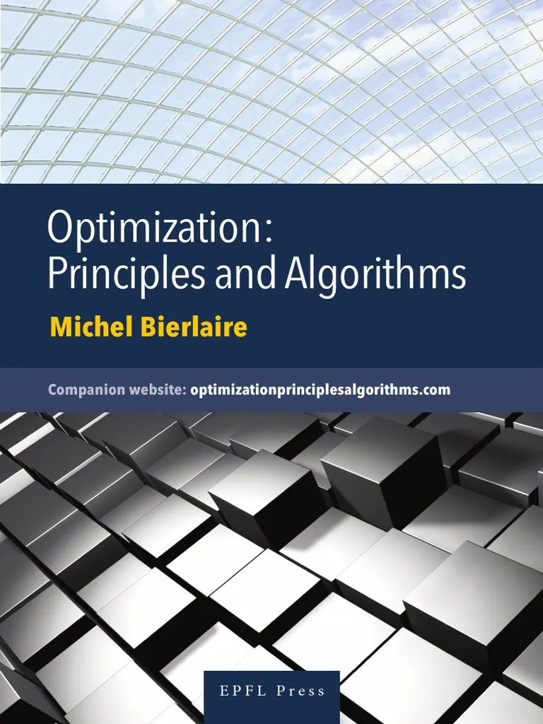 Optimization Principles And Algorithms Ed2 V1 | PDF | Mathematical ...