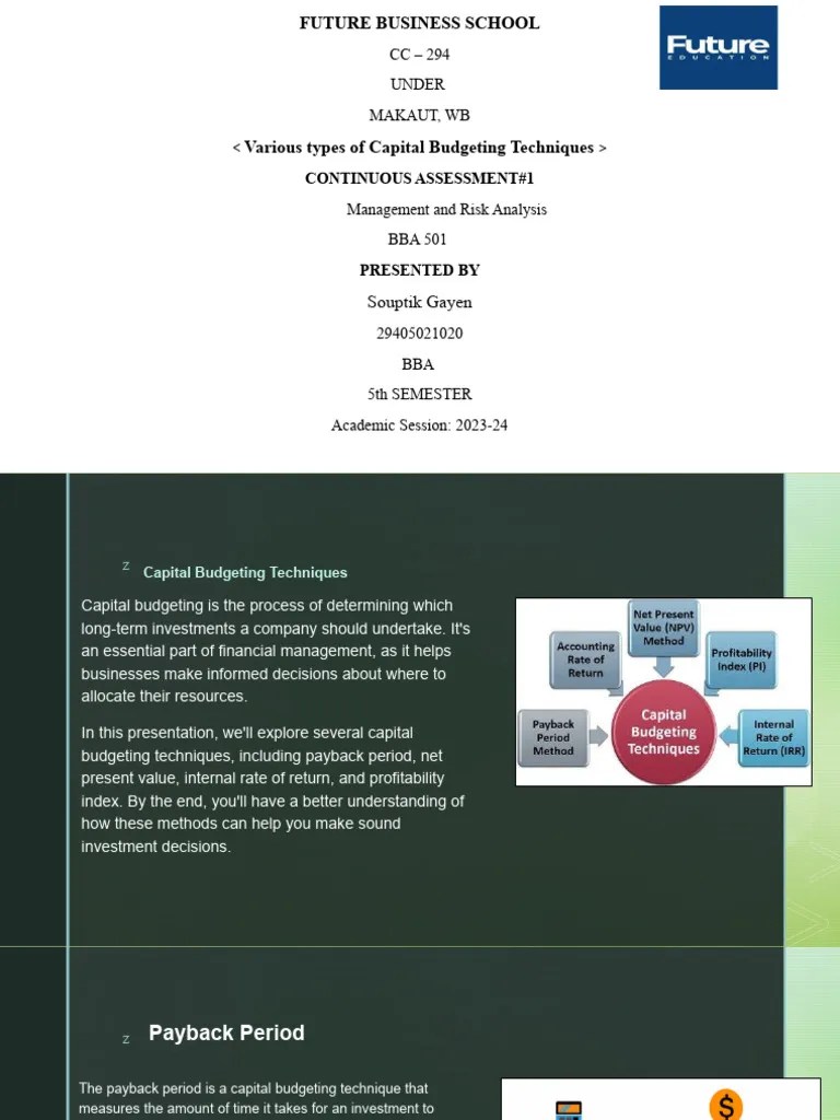 Types Of Budgeting Techniques | PDF | Net Present Value | Capital Budgeting