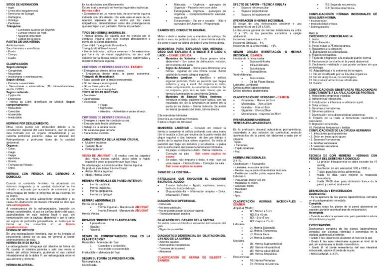 HERNIAS | Descargar Gratis PDF | Abdomen | Anatomía