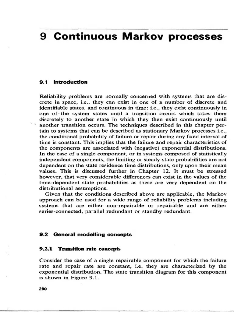 Chap09-Continous Markov Chains | PDF | Reliability Engineering | Markov ...