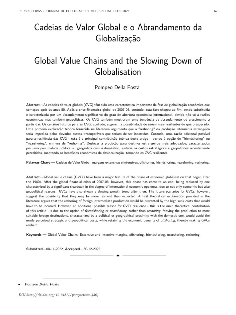Global+Value+Chains+and+the+Slowing+Down+of+Globalisation | PDF | Globalization | Offshoring