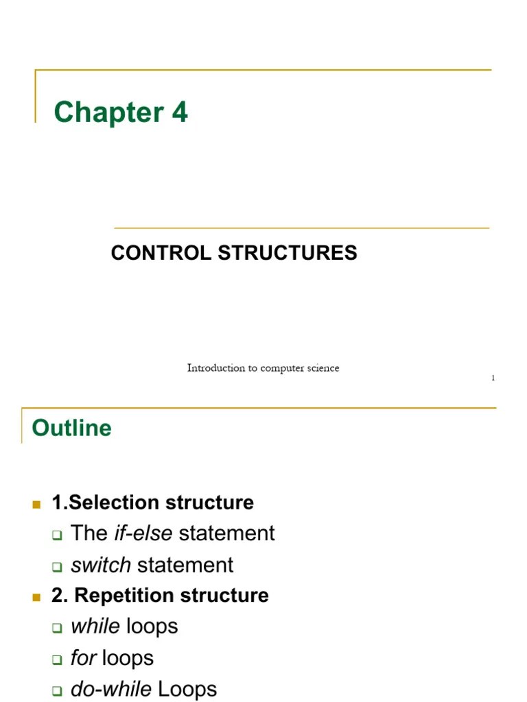 Control Structures | PDF | Control Flow | Boolean Data Type