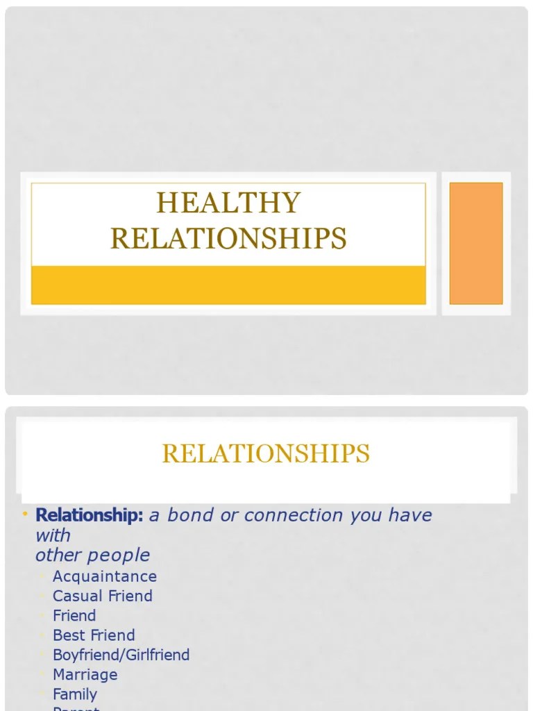 Healthy Relationship | PDF | Social Psychology | Psychology
