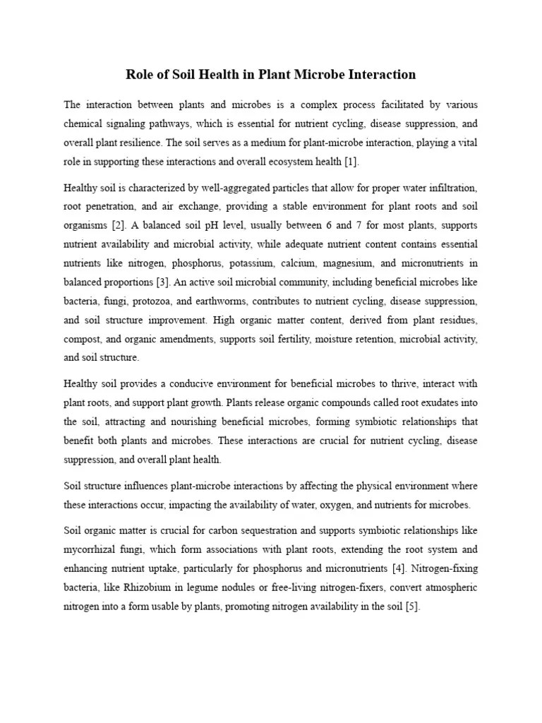 Soil Health | PDF | Soil | Microorganism