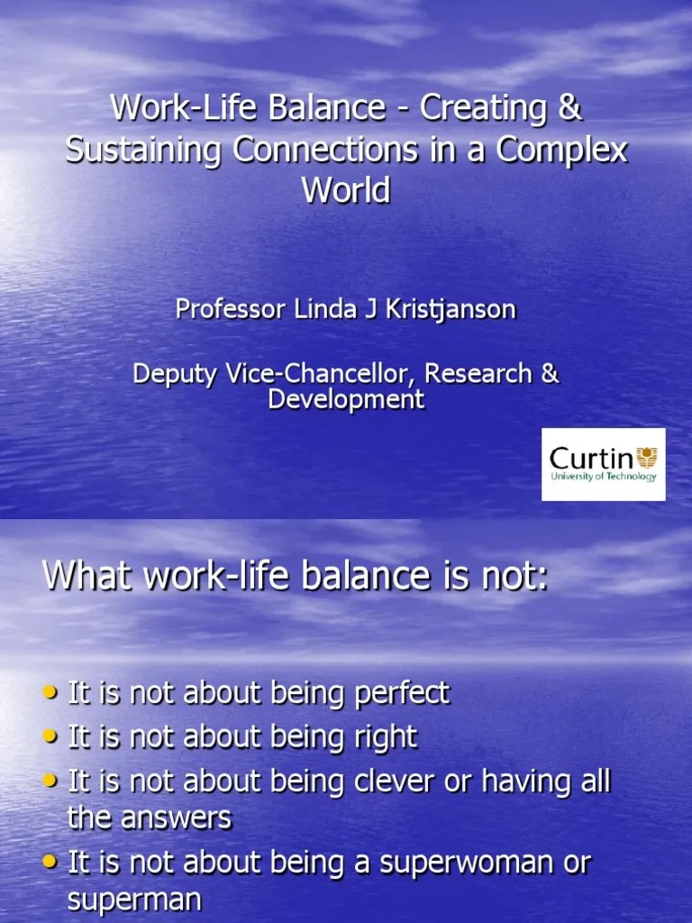 -Work Life Balance PPT | Nursing | Alternative Medicine