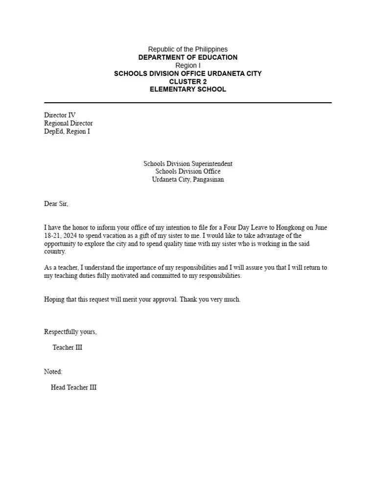 Sample Request Letter To Travel Abroad | PDF