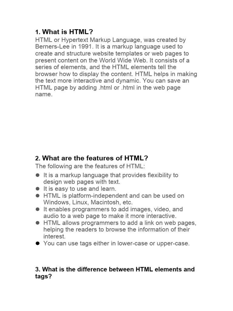 2nd Sem PDF | PDF | Html Element | Html