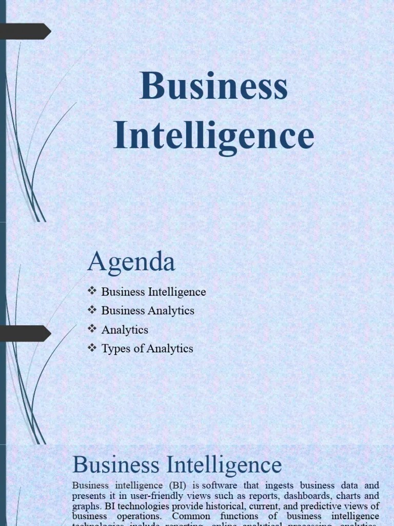 Ppt2 | PDF | Analytics | Business Intelligence