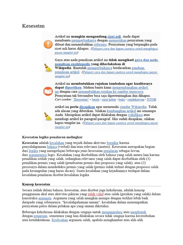 Kesalahan Dalam Berpikir 2023 | PDF