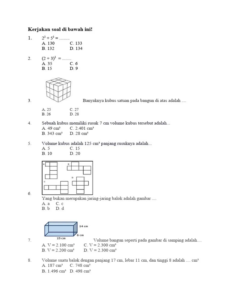 Soal Pat Matematika Kelas 5 | PDF