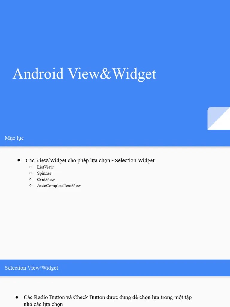 04-Android View Widget | PDF