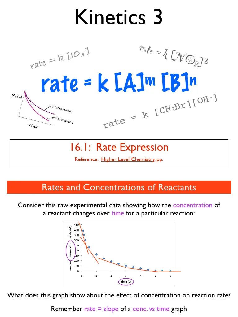 PDF Kinetics 3 Rate Expressions (2024) | PDF | Reaction Rate Constant ...