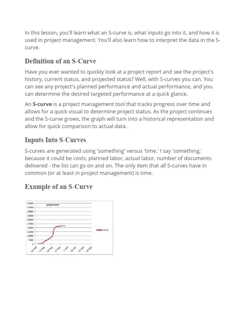 What Is S Curve | Download Free PDF | Project Management | Economies