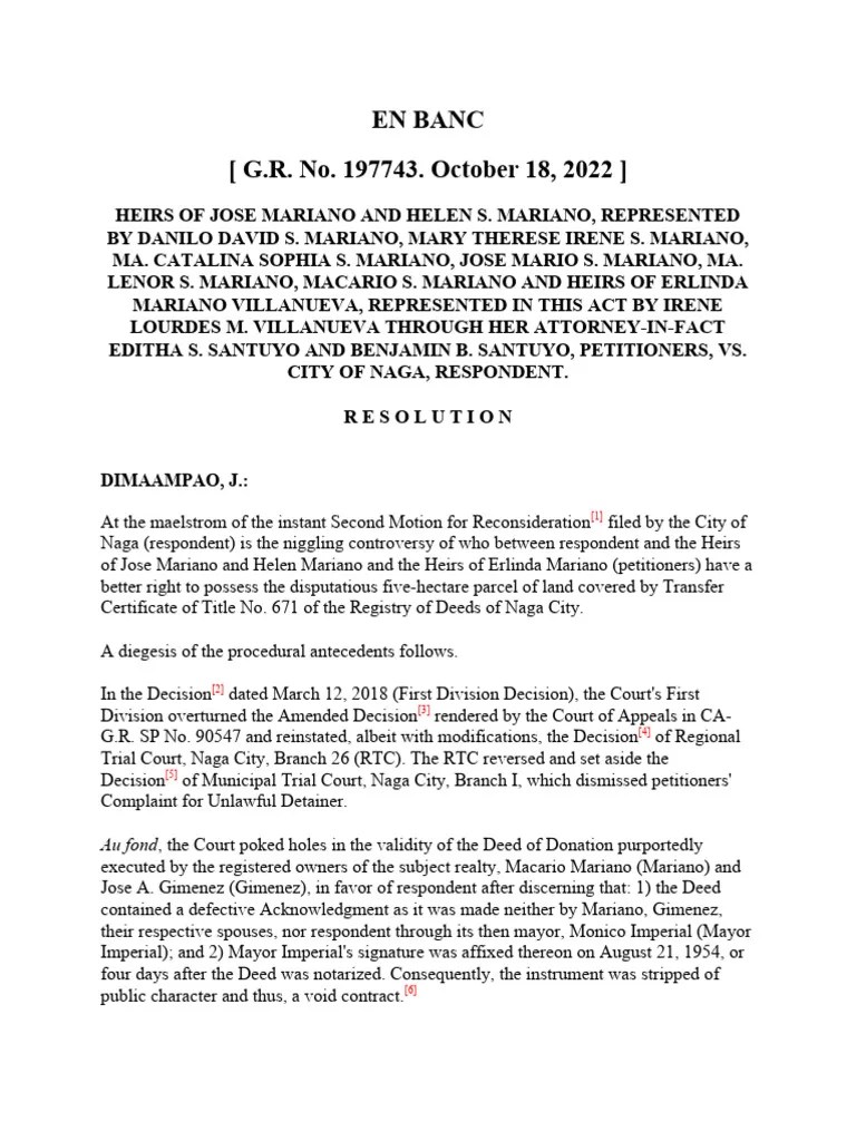 G.R. No. 197743 Just Compensation - Power Of Eminent Domain | PDF | Eminent Domain | Just ...