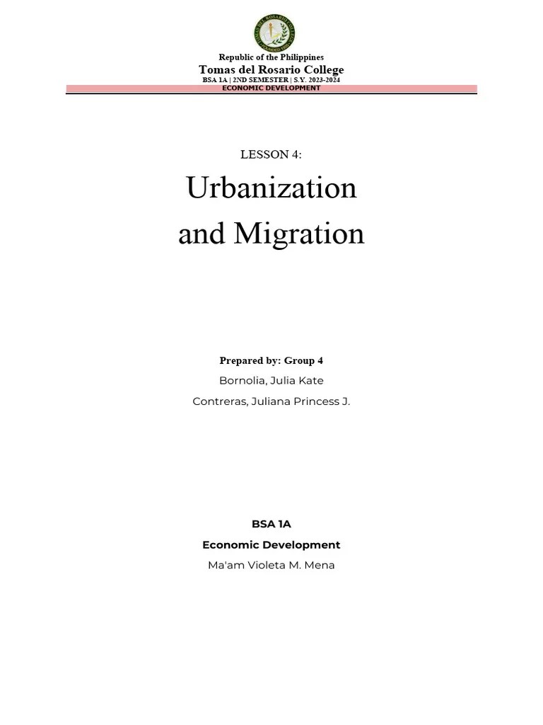 Urbanization-Migration | PDF | Urbanization | Immigration