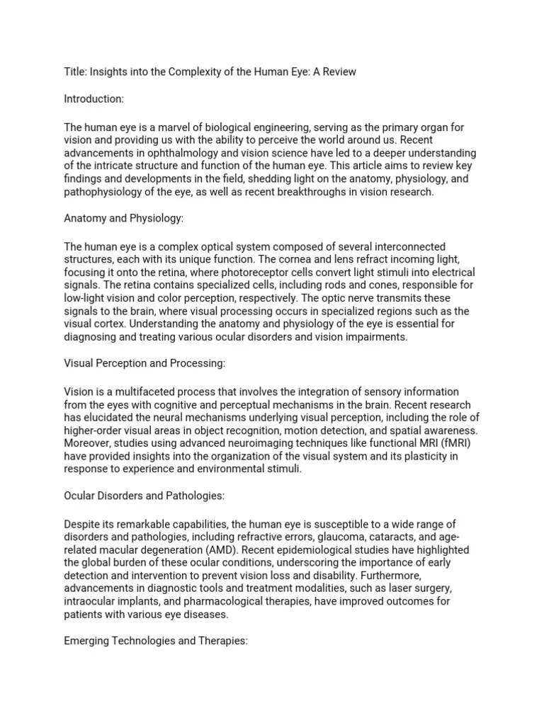 Human Eye | PDF | Visual Perception | Human Eye