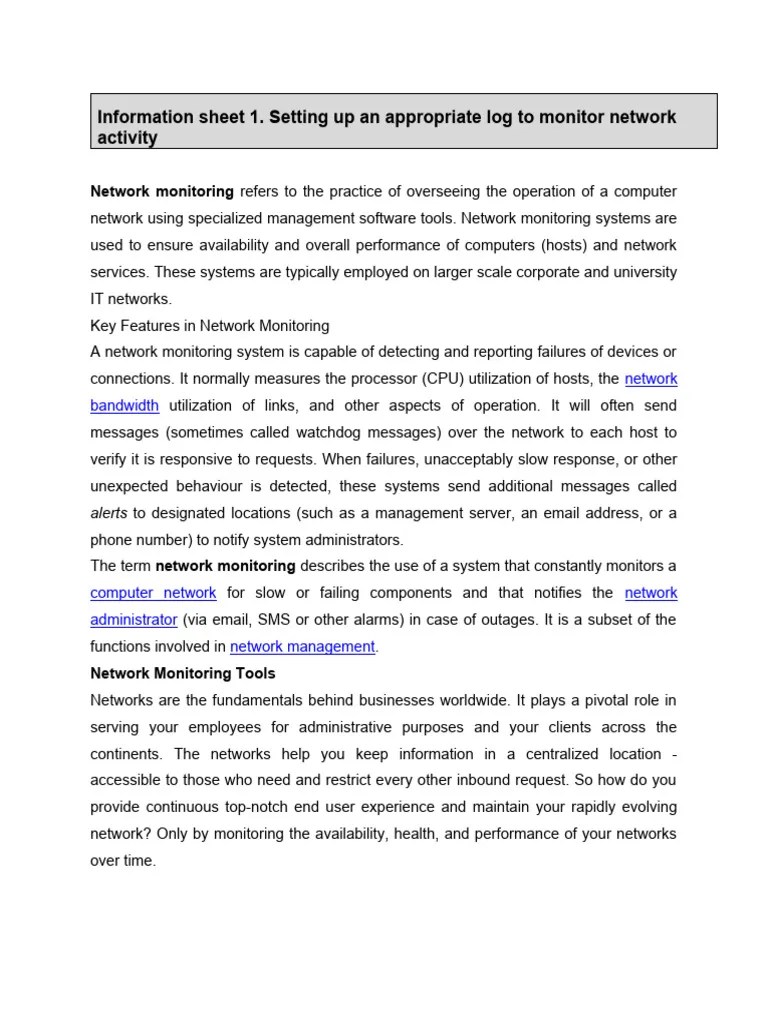 Identify Network Problem | PDF | Computer Network | Information ...