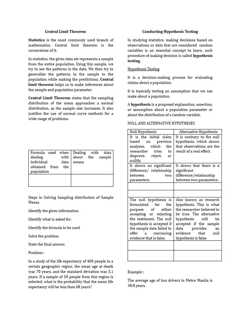 Stats And Prob | PDF | Statistical Hypothesis Testing | Type I And Type ...