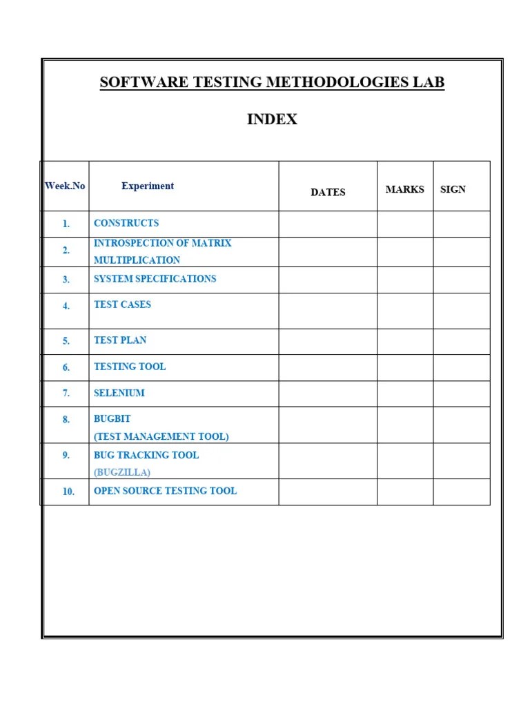 Software Testing Methodologies Lab | PDF | Selenium (Software ...