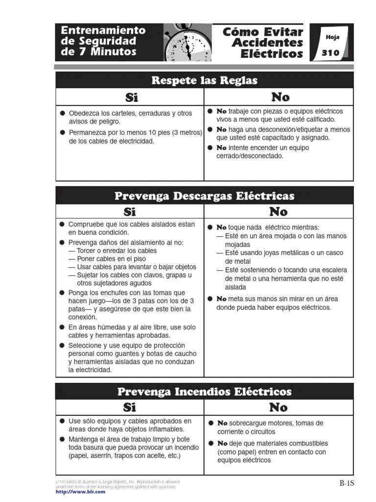 SEG_00_COMO PREVENIR ACCIDENTES ELECTRICOS | PDF | Materiales | Ingeniería De Edificación