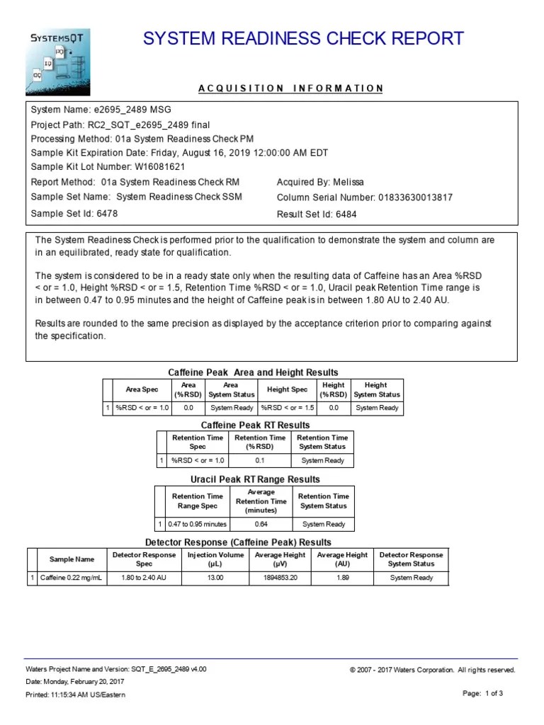 System Readiness Check | PDF | Computers