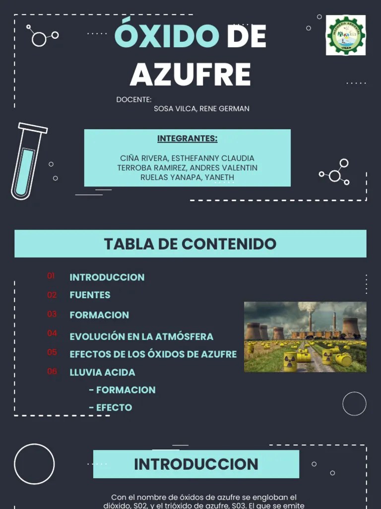 Oxido De Azufre | PDF | Dióxido De Azufre | Combustión
