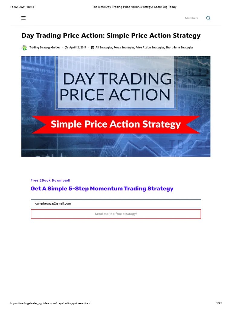 The Best Day Trading Price Action Strategy - Score Big Today | PDF ...