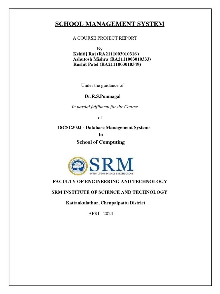 School Management System PDF | Download Free PDF | Inheritance (Object ...