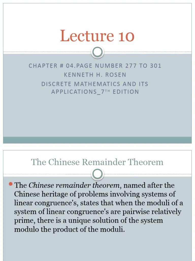 Lecture 10 | PDF | Cryptography | Encryption