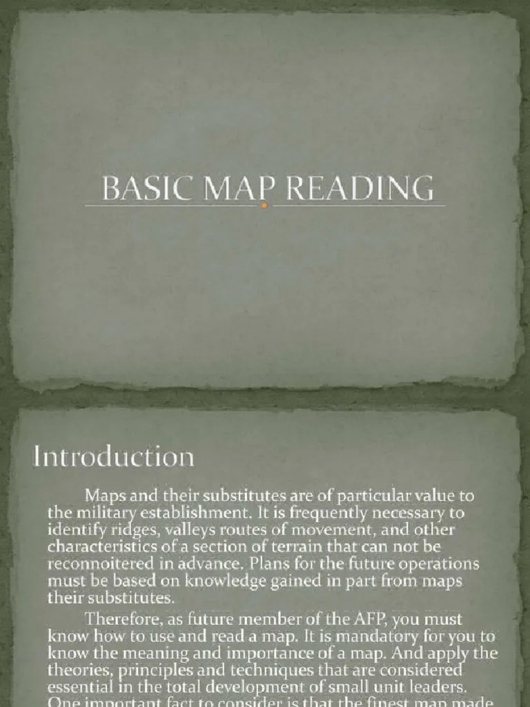 Basic Map Reading | PDF