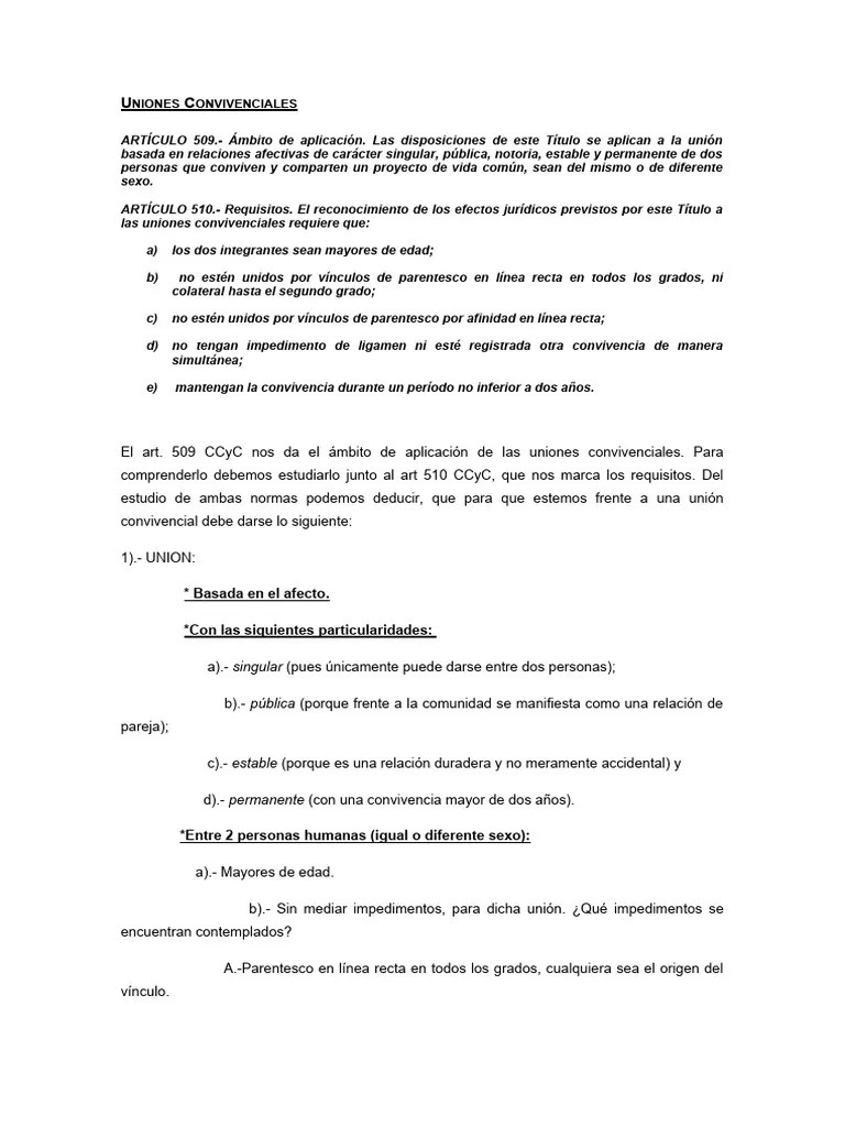 Uniones Convivenciales | PDF | Unión Civil | Matrimonio