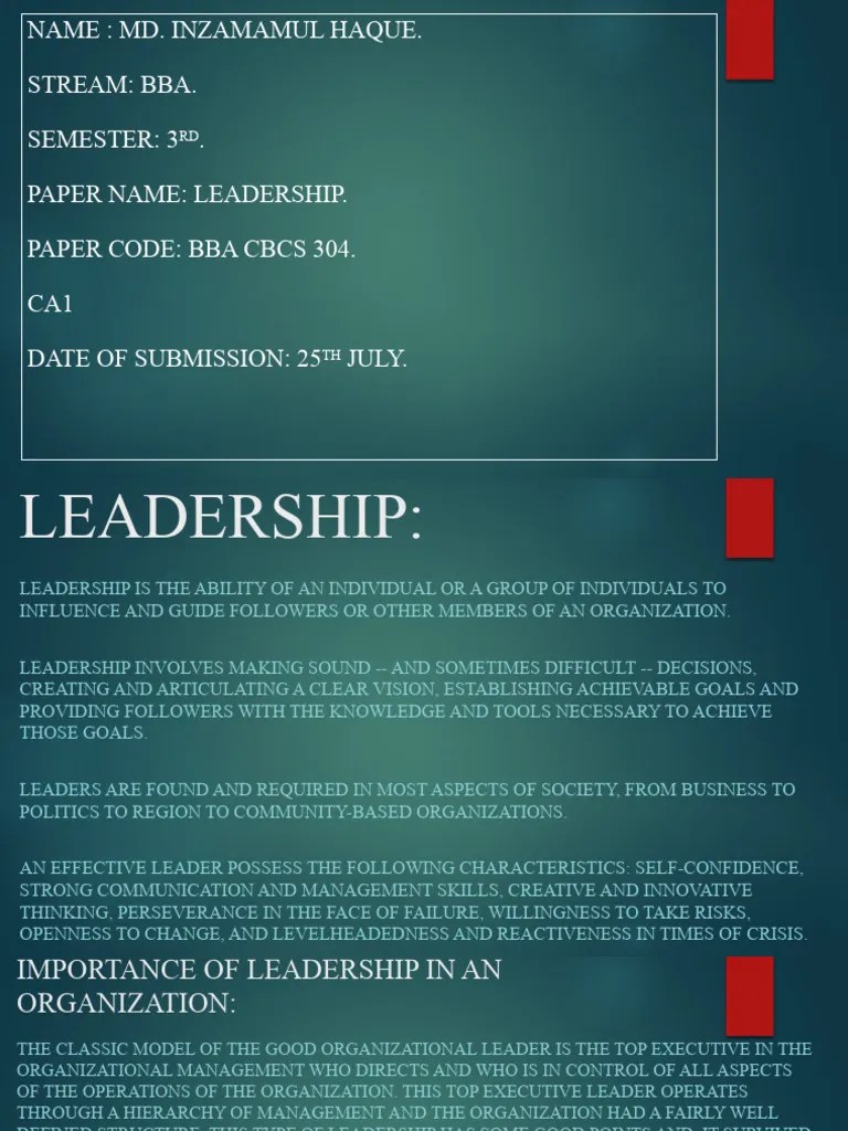 Leadership | PDF | Leadership | Motivational