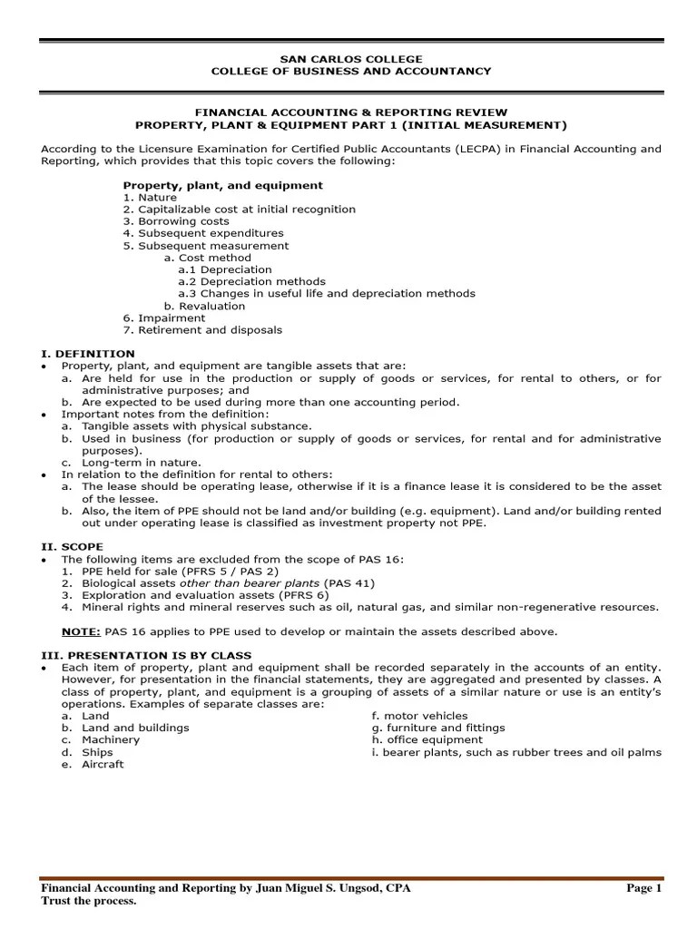 Property Plant Equipment PART 1 FINAL | PDF | Fair Value | Book Value