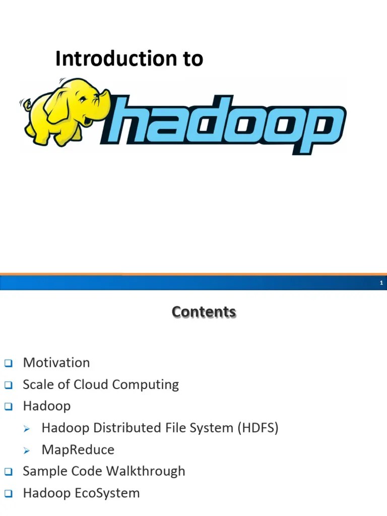 Lez.d-01-Hadoop (A) Intro | PDF | Apache Hadoop | Map Reduce