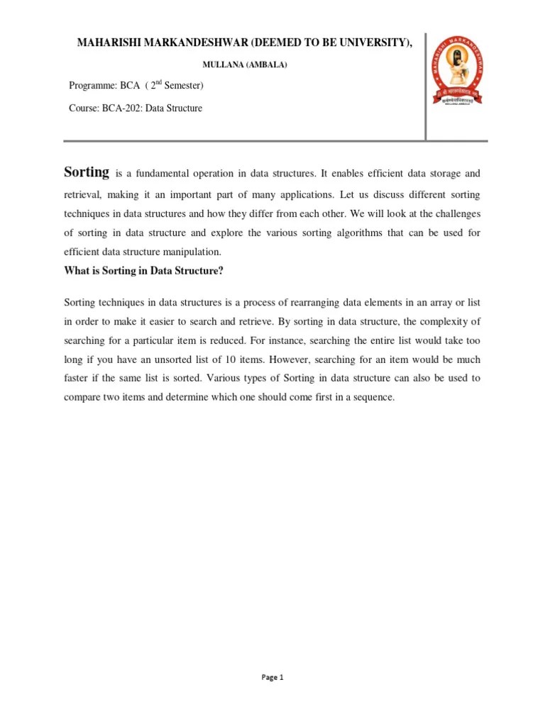 Sorting Fundamental And Bubble Sort | PDF | Computer Science | Computing