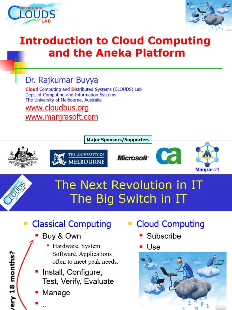 Dokumen.tips Introduction To Cloud Computing And The Aneka Platform Dr Rajkumar Buyya Cloud ...