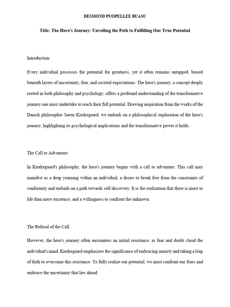 The Hero Philosophy | PDF | Søren Kierkegaard | Psychology