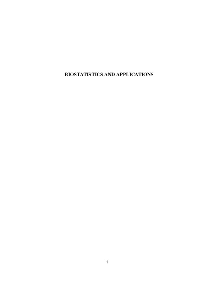 Biostatistics Book | PDF | Cohort Study | Statistics
