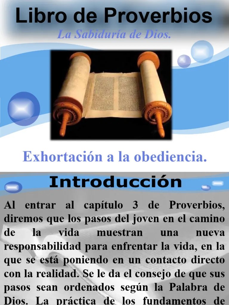 03 - Exhortación A La Obediencia | PDF | Libro De Proverbios | Dios