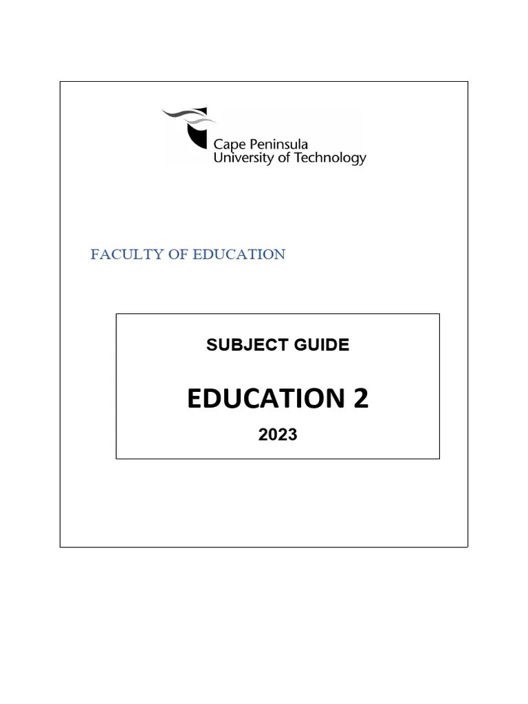 EDU2 Subject Guide 2023 | PDF | Learning | Educational Assessment