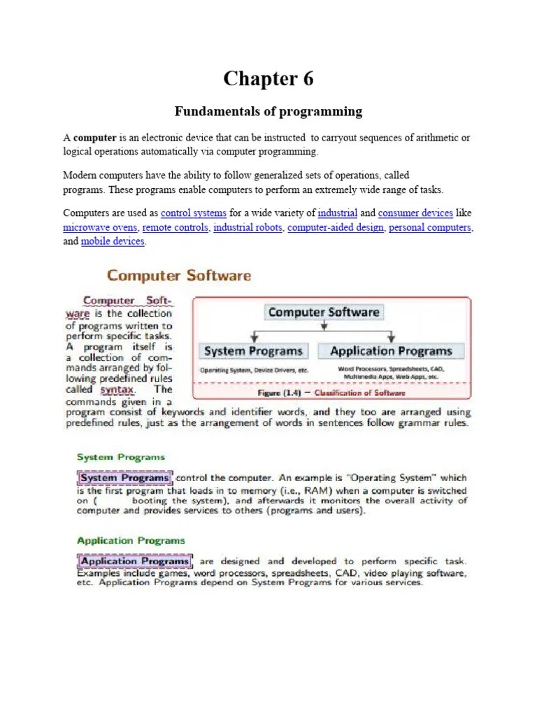 Chapter 6 Grade 12 | PDF | Computer Programming | Computer Program