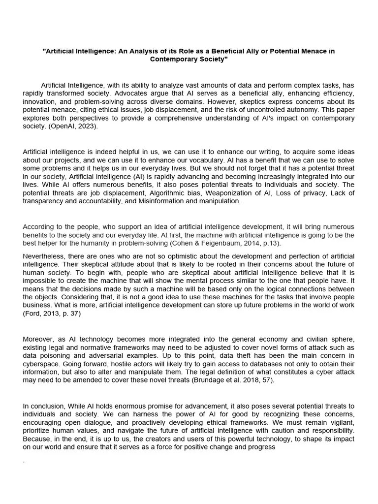 Umali Artificial Intelligence An | PDF | Artificial Intelligence | Intelligence (AI) & Semantics