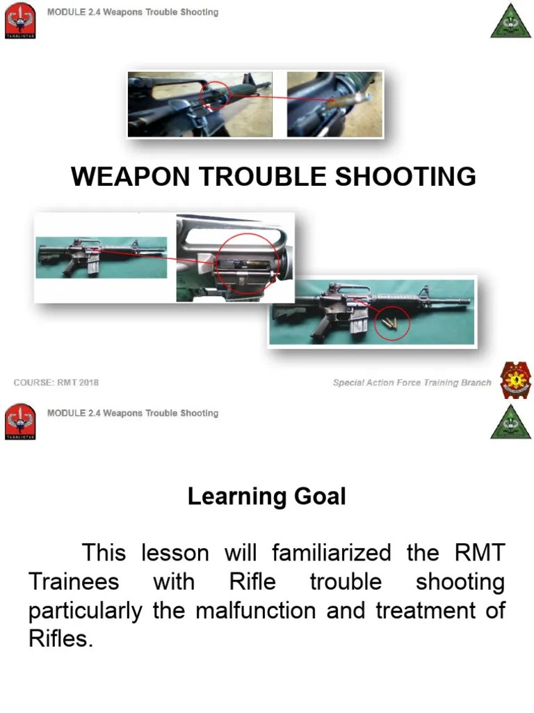 SP Module 2.4 Trouble Shooting | PDF | Cartridge (Firearms) | Magazine ...