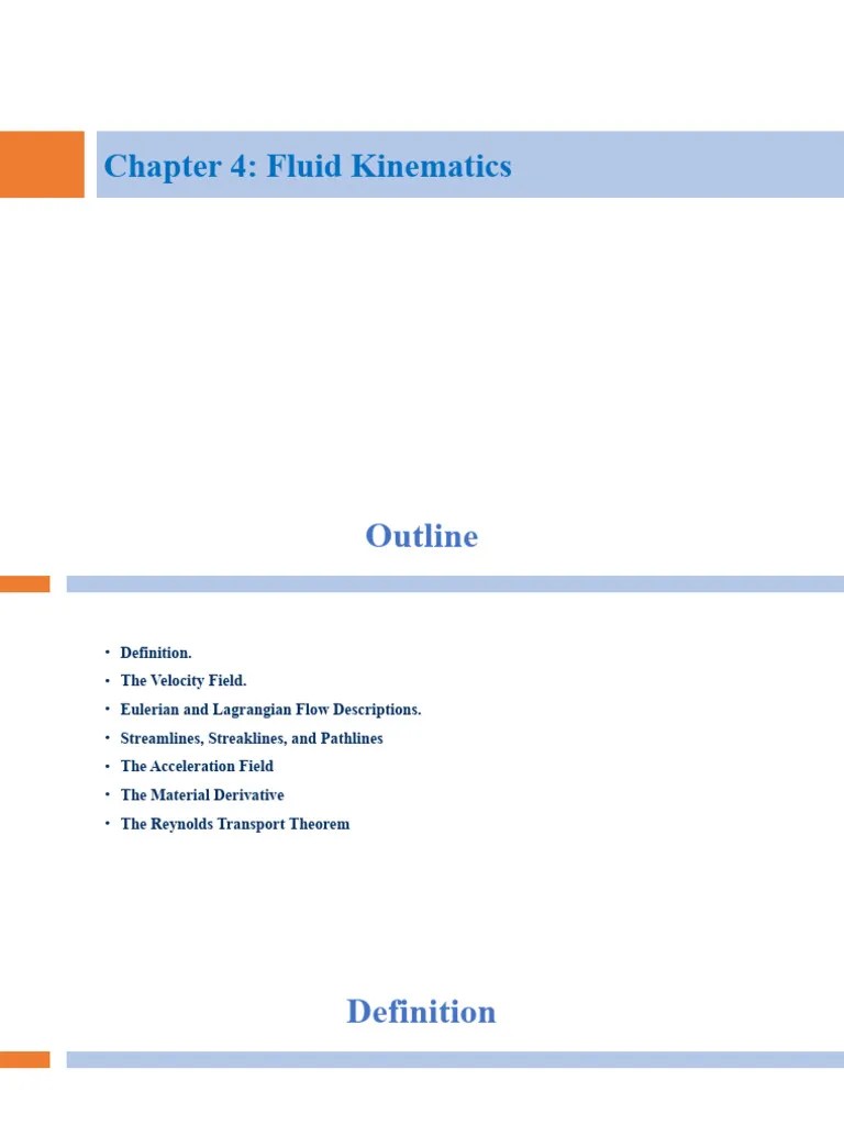 Chapter 4 1 Fluid Kinematics | PDF | Continuum Mechanics | Fluid Dynamics