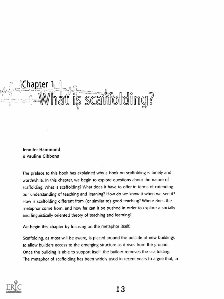 (Hammond) What Is Scaffolding | PDF | Learning | Psychological Concepts